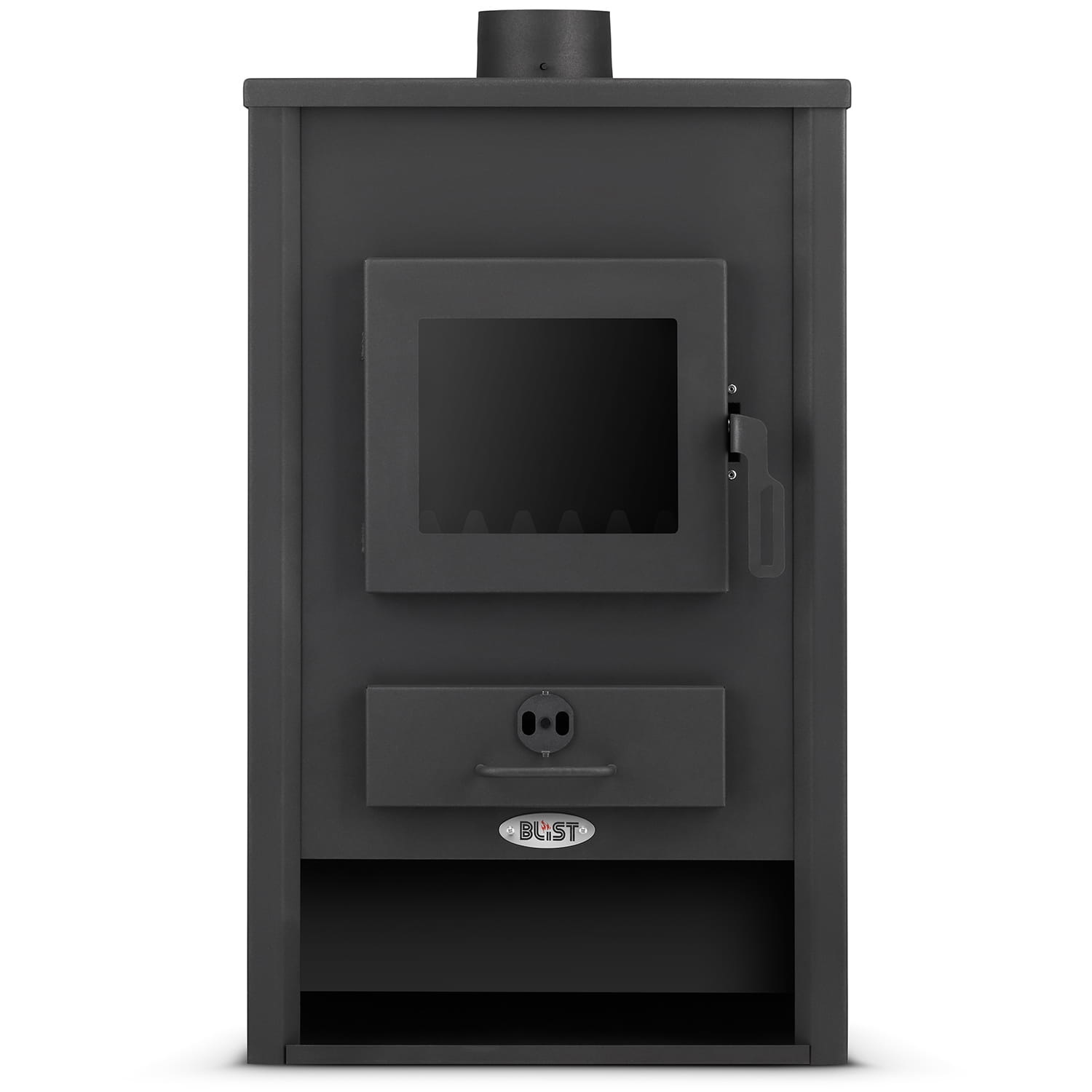 CV Houtkachel 22kW Staal - Vrijstaand met Watermantel - 55% Korting