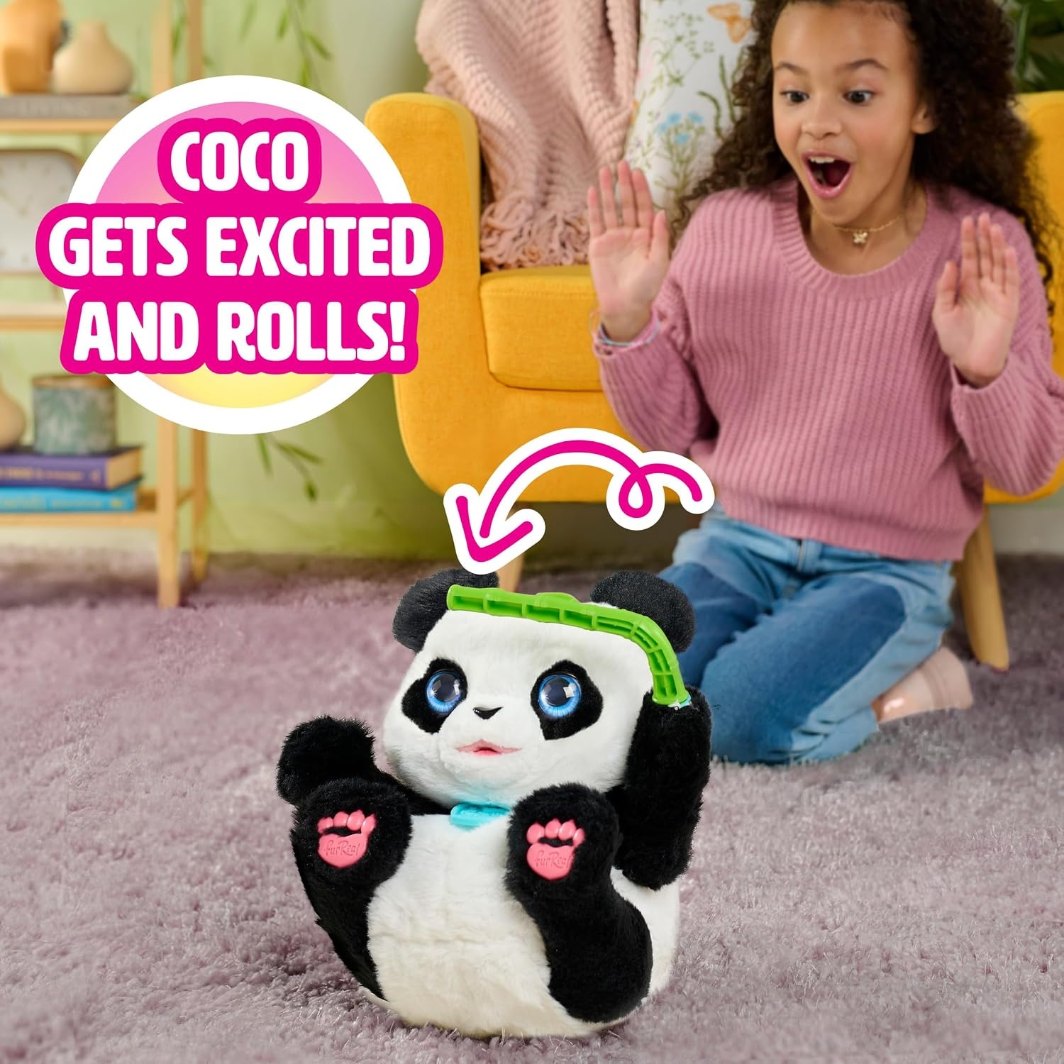 Coco de Tuimelende Panda Knuffel - Interactief Pluche 37 cm - 33% Korting