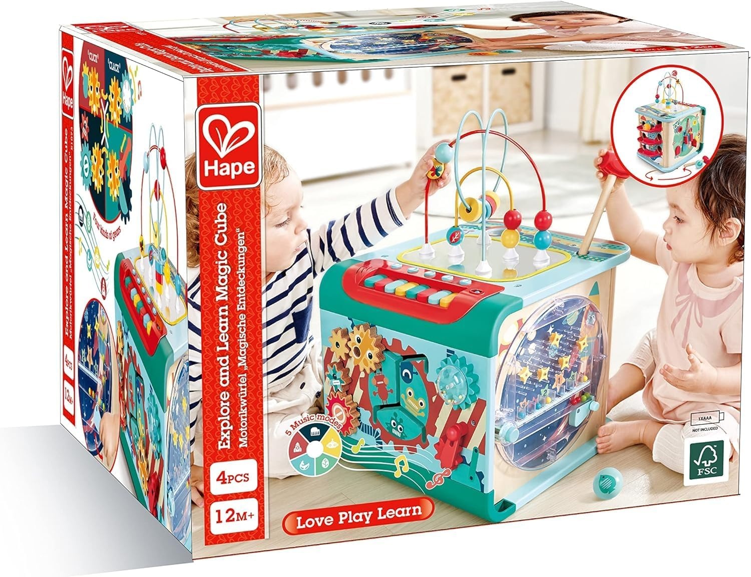 Hape Motoriekdobbelsteen met Geluid - 54% Korting - Vanaf 12 Maanden