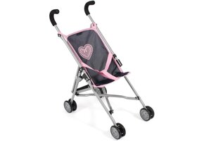 Poppenbuggy Roma Melange Grijs/Navy - 44% Korting