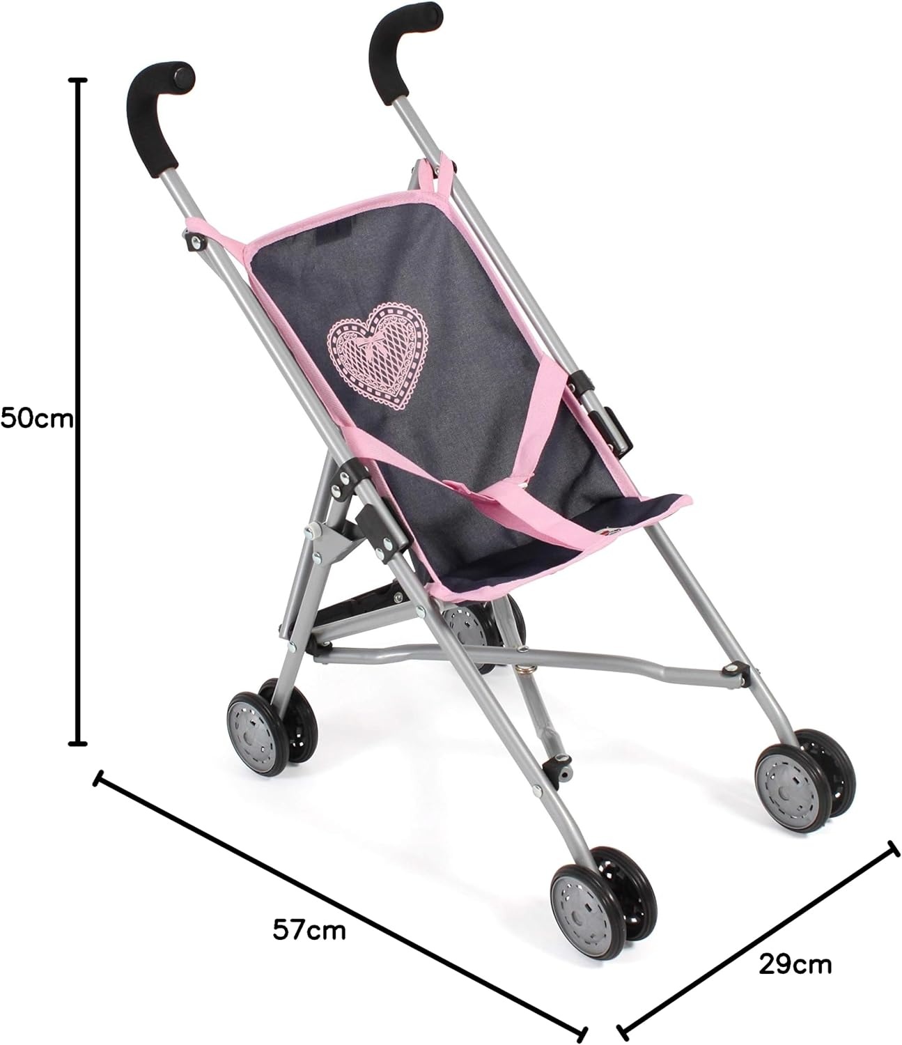 Bayer Chic 2000 Roma Poppenbuggy Melange Grijs/Marine - 32% Korting