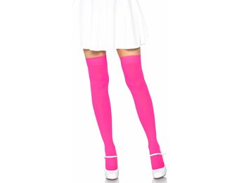 Neon Roze Nylon Dijhoge Kousen - 37% Korting