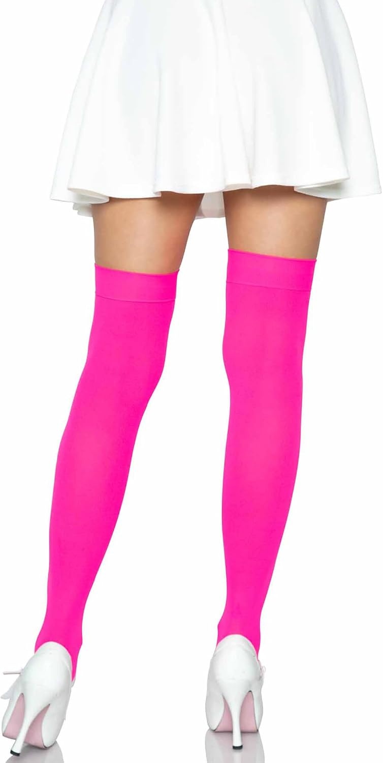 Neon Roze Nylon Dijhoge Kousen - 37% Korting