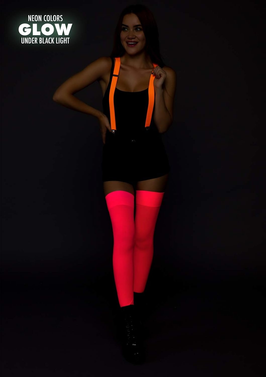 Neon Roze Nylon Dijhoge Kousen - 37% Korting