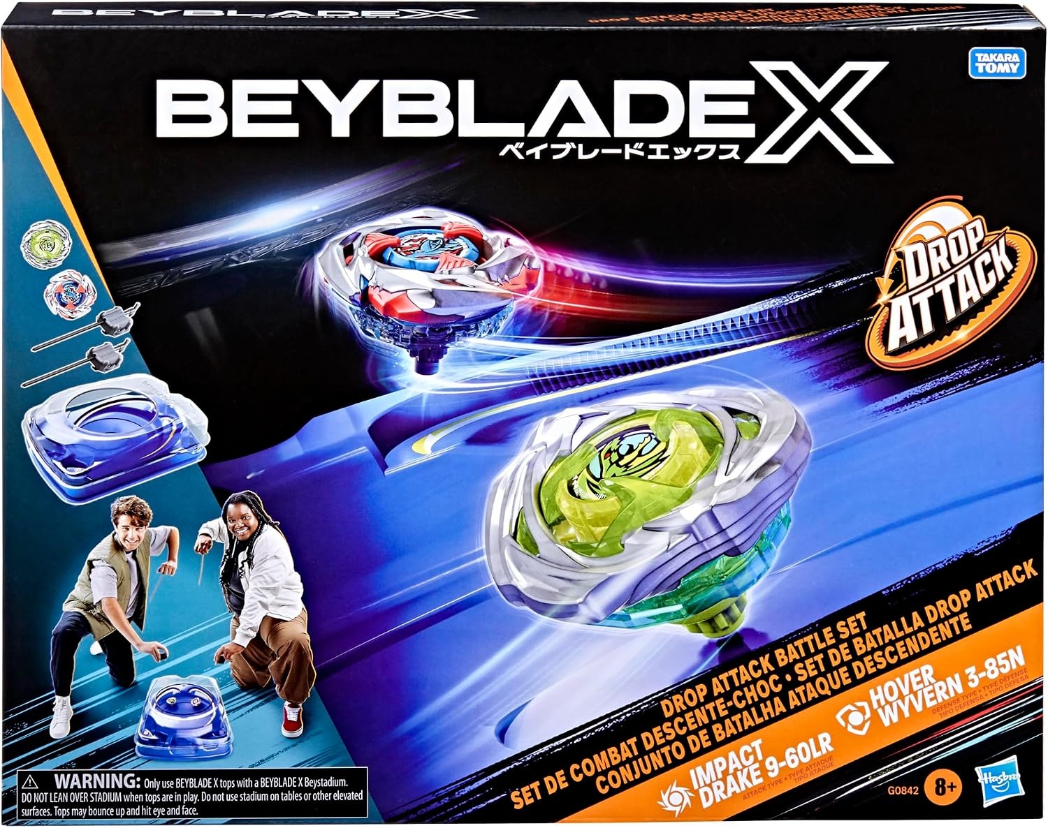 Beyblade X Drop Attack Battle Set - Blauwe Arena met 2 Tolsets - 34% Korting