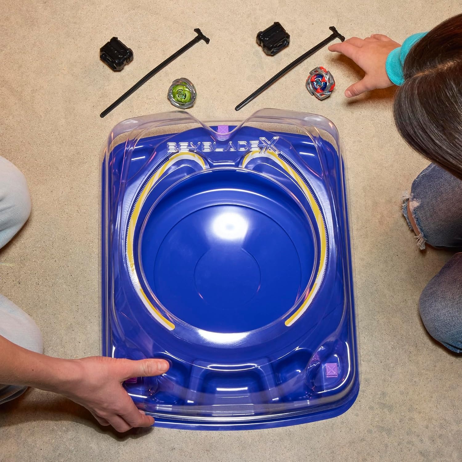 Beyblade X Drop Attack Battle Set - Blauwe Arena met 2 Tolsets - 34% Korting