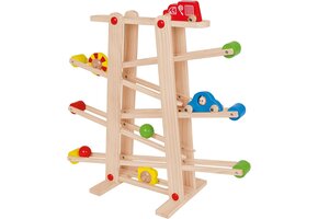 Houten Knikkerbaan met Auto's & Ballen - 40% Korting