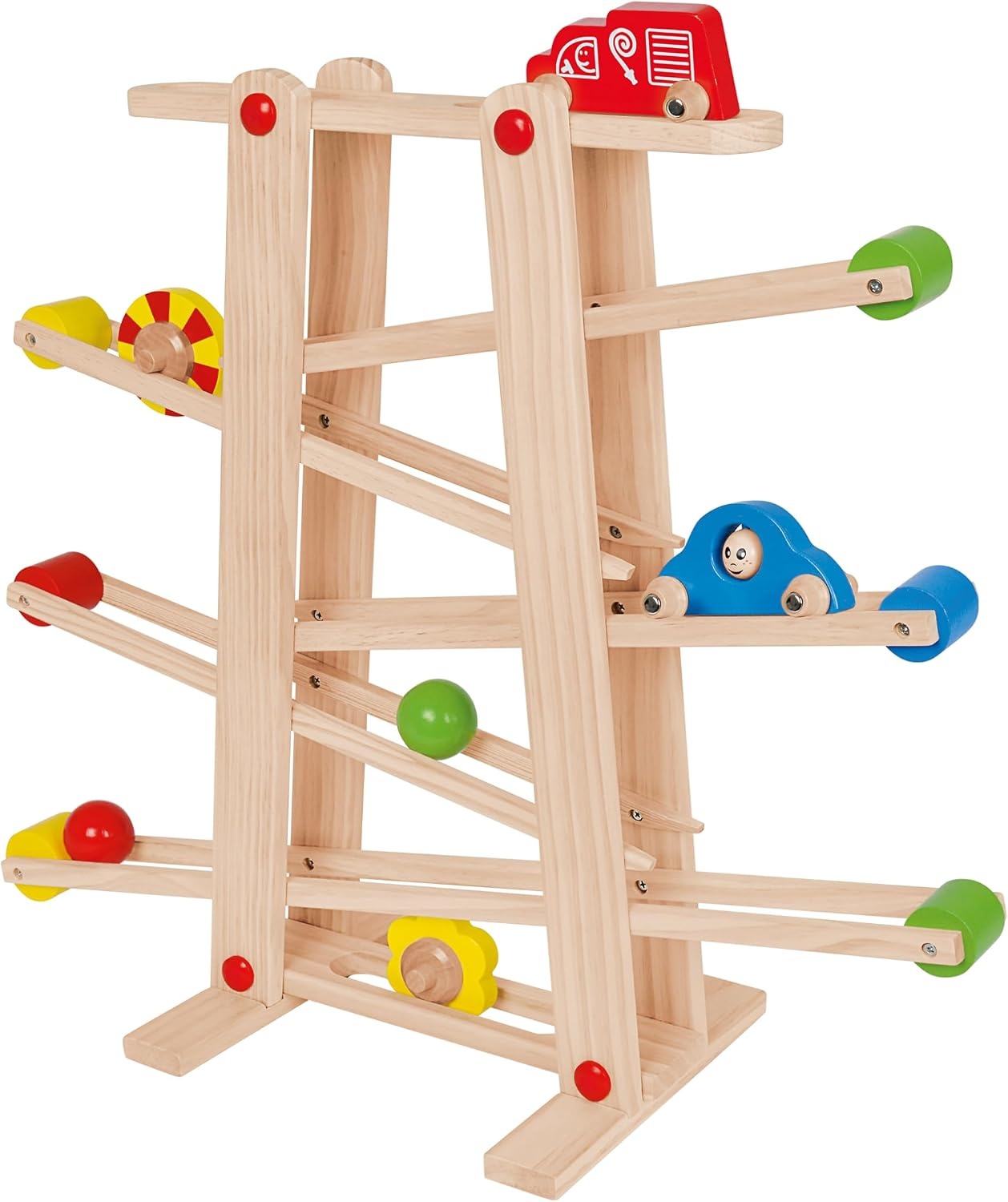Houten Knikkerbaan Eichhorn met Auto's en Ballen - 34% Korting!