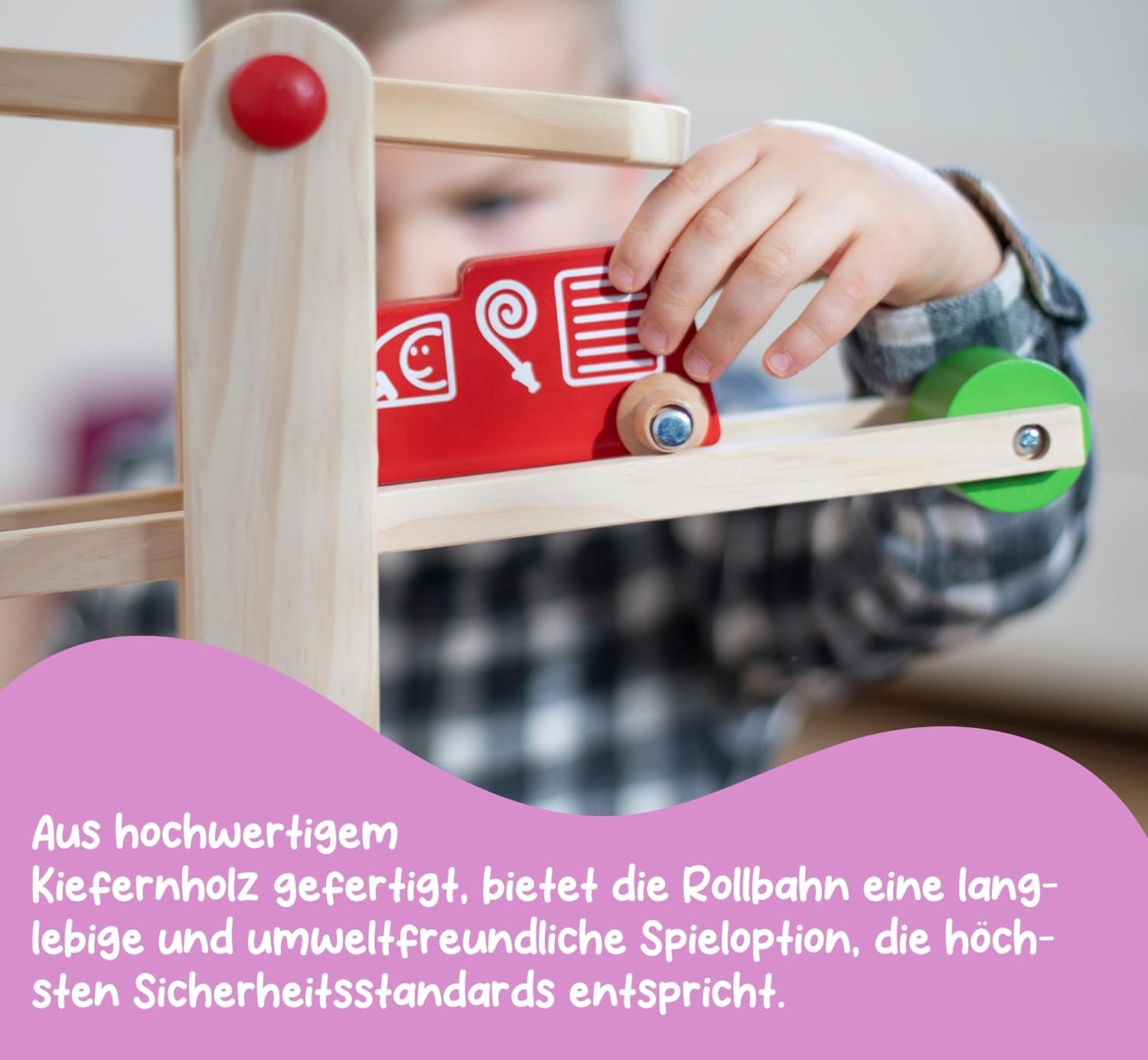 Houten Knikkerbaan Eichhorn met Auto's en Ballen - 34% Korting!