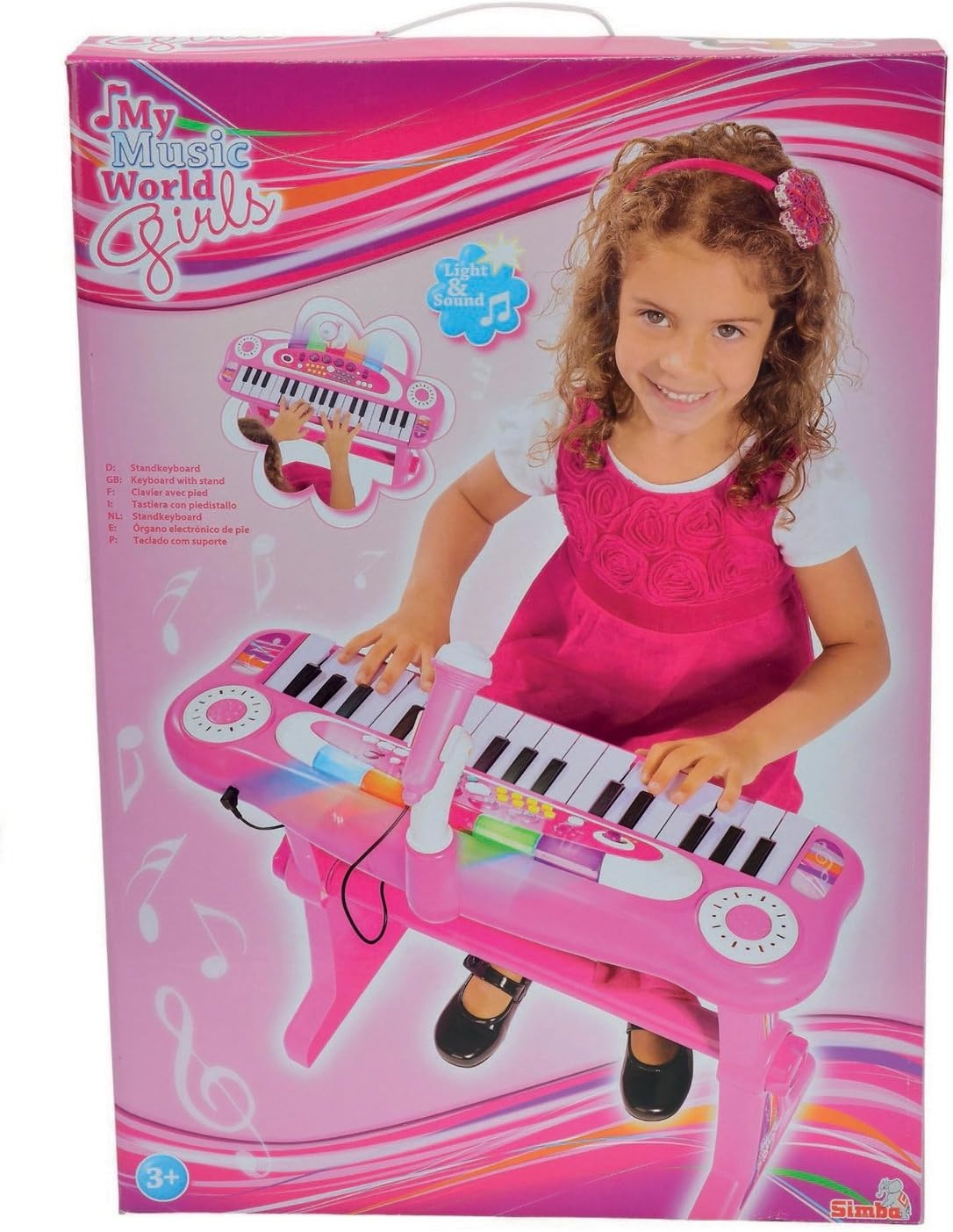 Simba Staand Keyboard met Stoel & Microfoon Roze 34% Korting