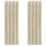 VidaXL Verduisterende Gordijnen - Crèmekleurig Fluweel (2 stuks, 140x245cm) - 34% Korting