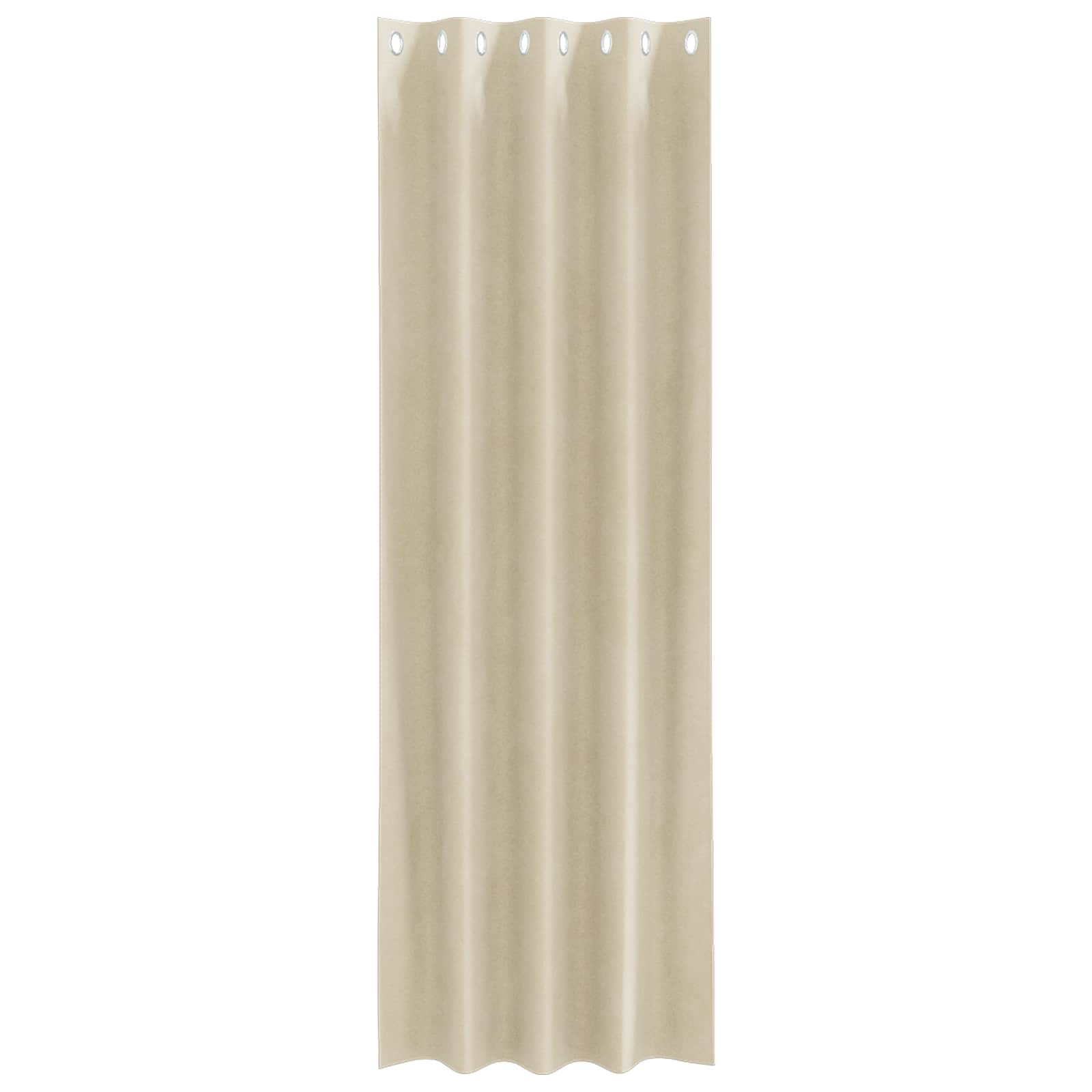 VidaXL Verduisterende Gordijnen - Crèmekleurig Fluweel (2 stuks, 140x245cm) - 34% Korting