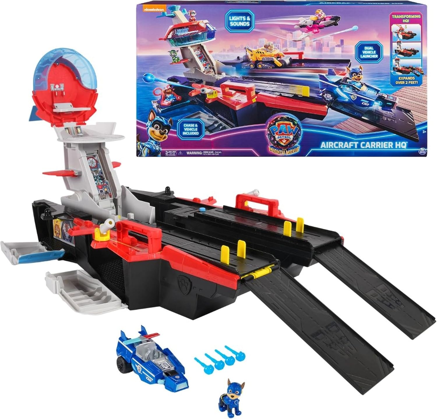 Paw Patrol Vliegdekschip HQ met Chase & Voertuig - 59% Korting