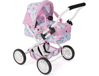 Bayer Chic 2000 Poppenwagen Smarty Bloemen Roze - 34% Korting