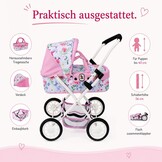 Bayer Chic 2000 Poppenwagen Smarty Bloemen Roze - 34% Korting