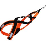Hondentuig X-Back voor Trekken, Bikejoring, Skijoring, Canicross - Gelijkmatige Drukverdeling, Maximale Bewegingsvrijheid - Zwart Neonoranje Maat S