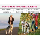 Hondentuig X-Back voor Trekken, Bikejoring, Skijoring, Canicross - Gelijkmatige Drukverdeling, Maximale Bewegingsvrijheid - Zwart Neonoranje Maat S