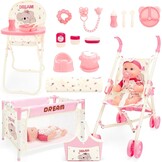 Speelgoed Poppenhuis Set Roze - 34% Korting, 1 Stuk