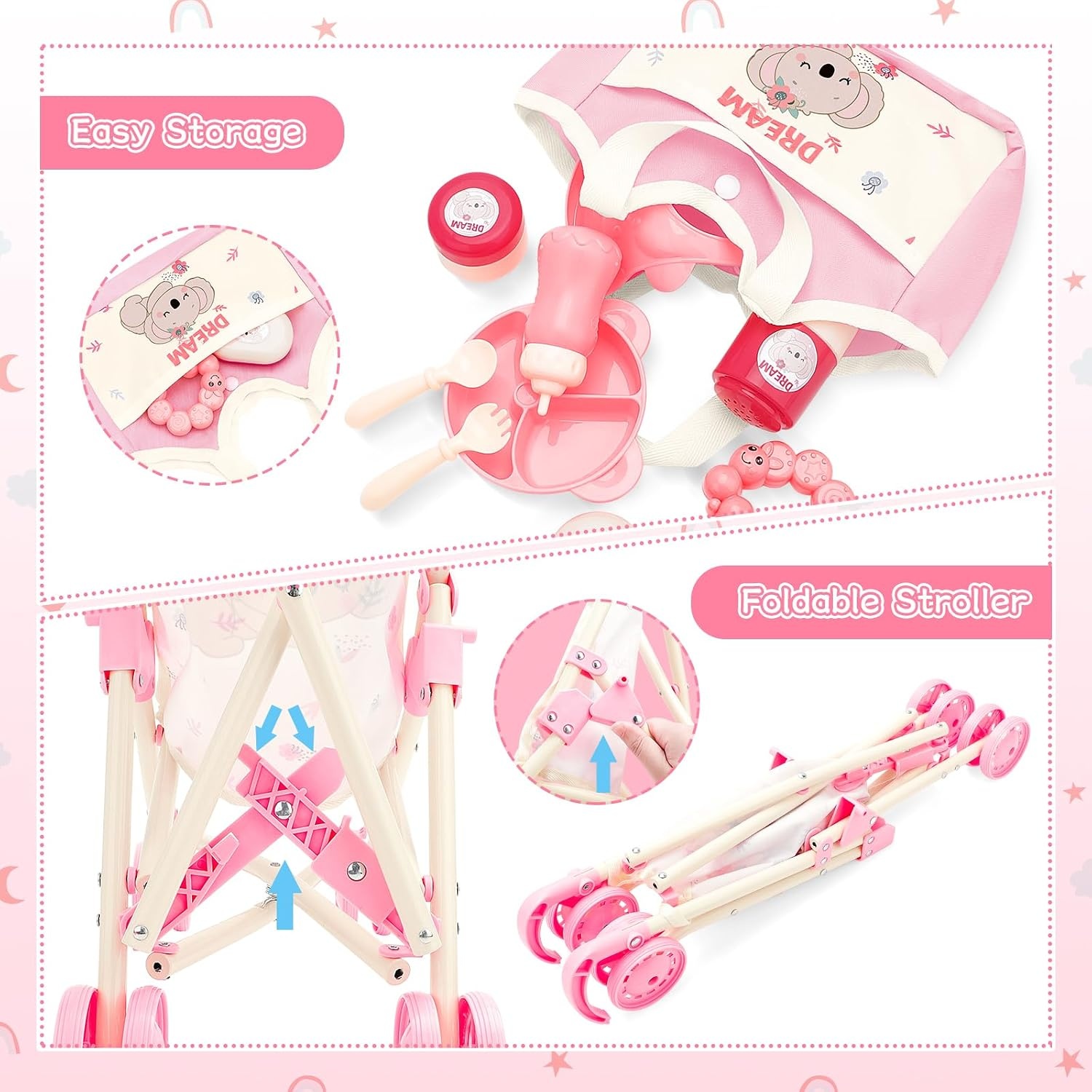 Speelgoed Poppenhuis Set Roze - 34% Korting, 1 Stuk