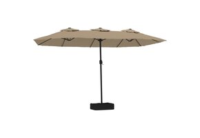 Dubbele Parasol 449x265 cm Taupe - 47% Korting