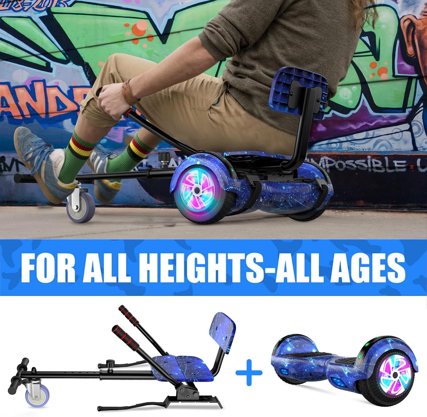 Kinder Go-Kart Scooter met LED & Bluetooth - 60% Korting!