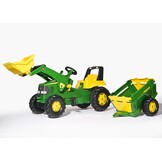 Traptractor John Deere Junior met Voorlader & Aanhanger - 35% Korting!