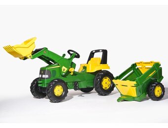 Traptractor John Deere Junior met Voorlader & Aanhanger - 35% Korting!