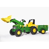 Traptractor John Deere Junior met Voorlader & Aanhanger - 35% Korting!