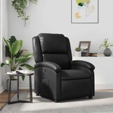 Verstelbare Fauteuil Kunstleer Zwart met 35% Korting