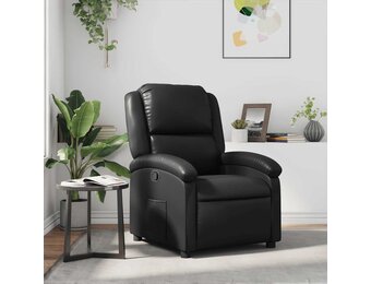 Verstelbare Fauteuil Kunstleer Zwart met 35% Korting
