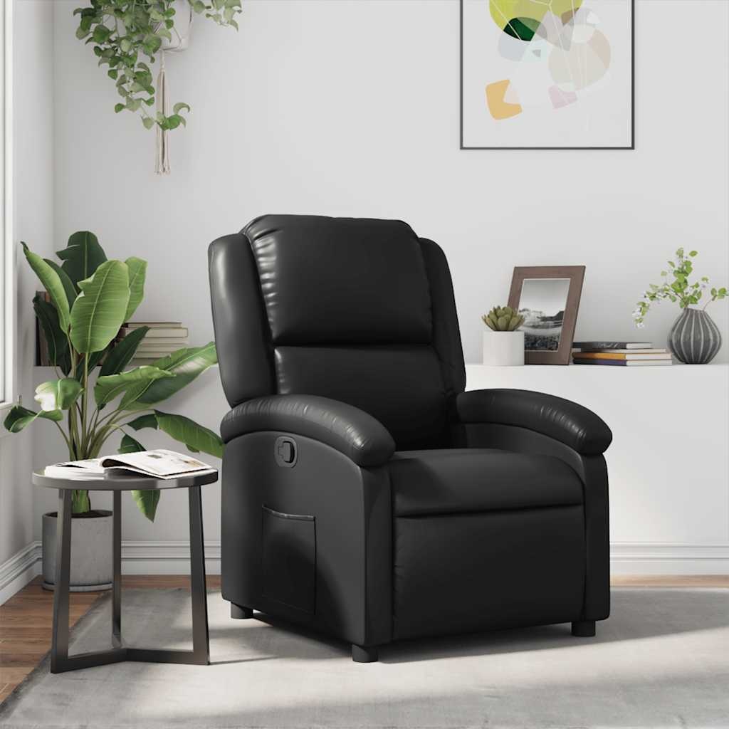 Verstelbare Fauteuil Kunstleer Zwart met 35% Korting