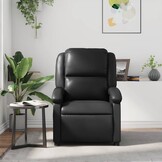 Verstelbare Fauteuil Kunstleer Zwart met 35% Korting