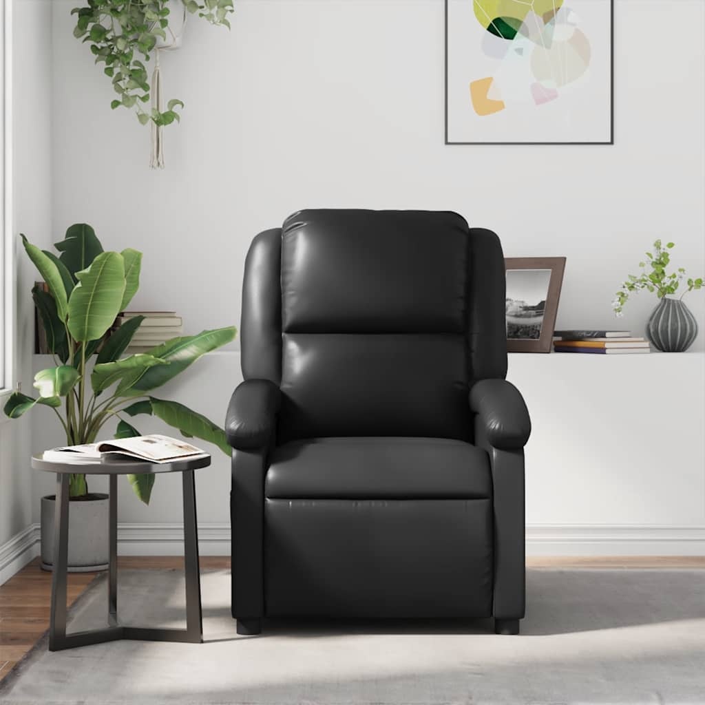 Verstelbare Fauteuil Kunstleer Zwart met 35% Korting