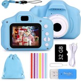 Kinder Digitale Camera Blauw 33% Korting - Inclusief 32GB SD Kaart