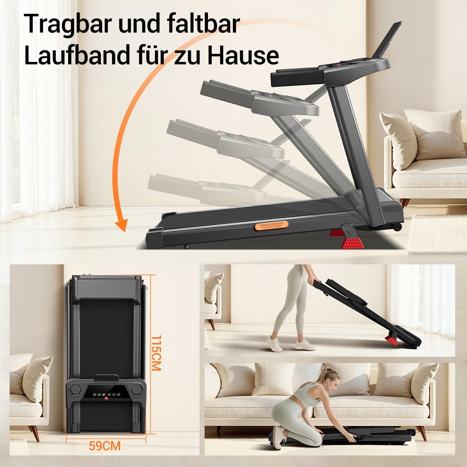 Inklapbare Loopband Cursor: 12 km/u, 15% Helling & 3 PK Motor - 35% Korting