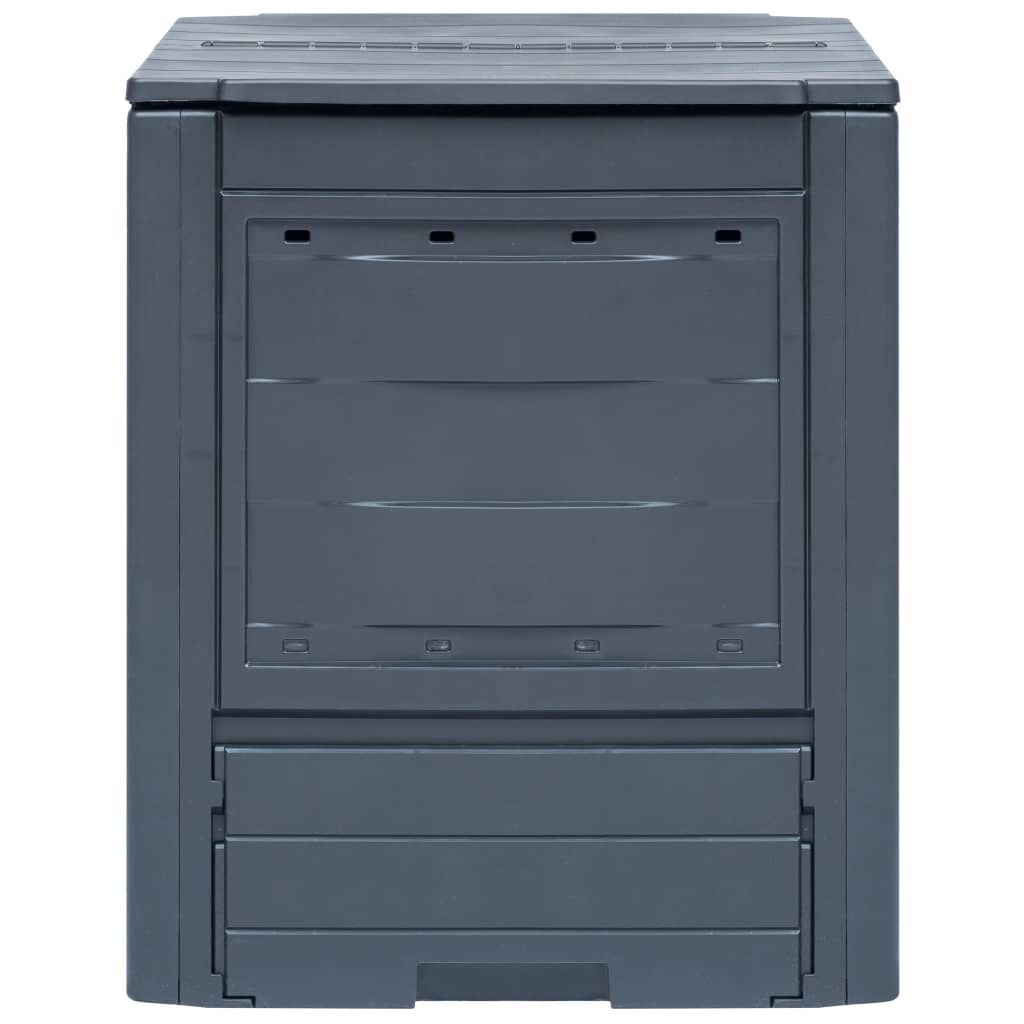 vidaXL Compostbakken 2 st 520 L 60x60x73 cm grijs