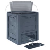 vidaXL Compostbakken 2 st 520 L 60x60x73 cm grijs