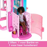 Barbie Droomhuis, Zwembadfeestje Poppenhuis met meer dan 75 onderdelen en een glijbaan over 3 verdiepingen, Barbie Huis Speelset, huisdierlift en puppyspeelplekken, HMX10