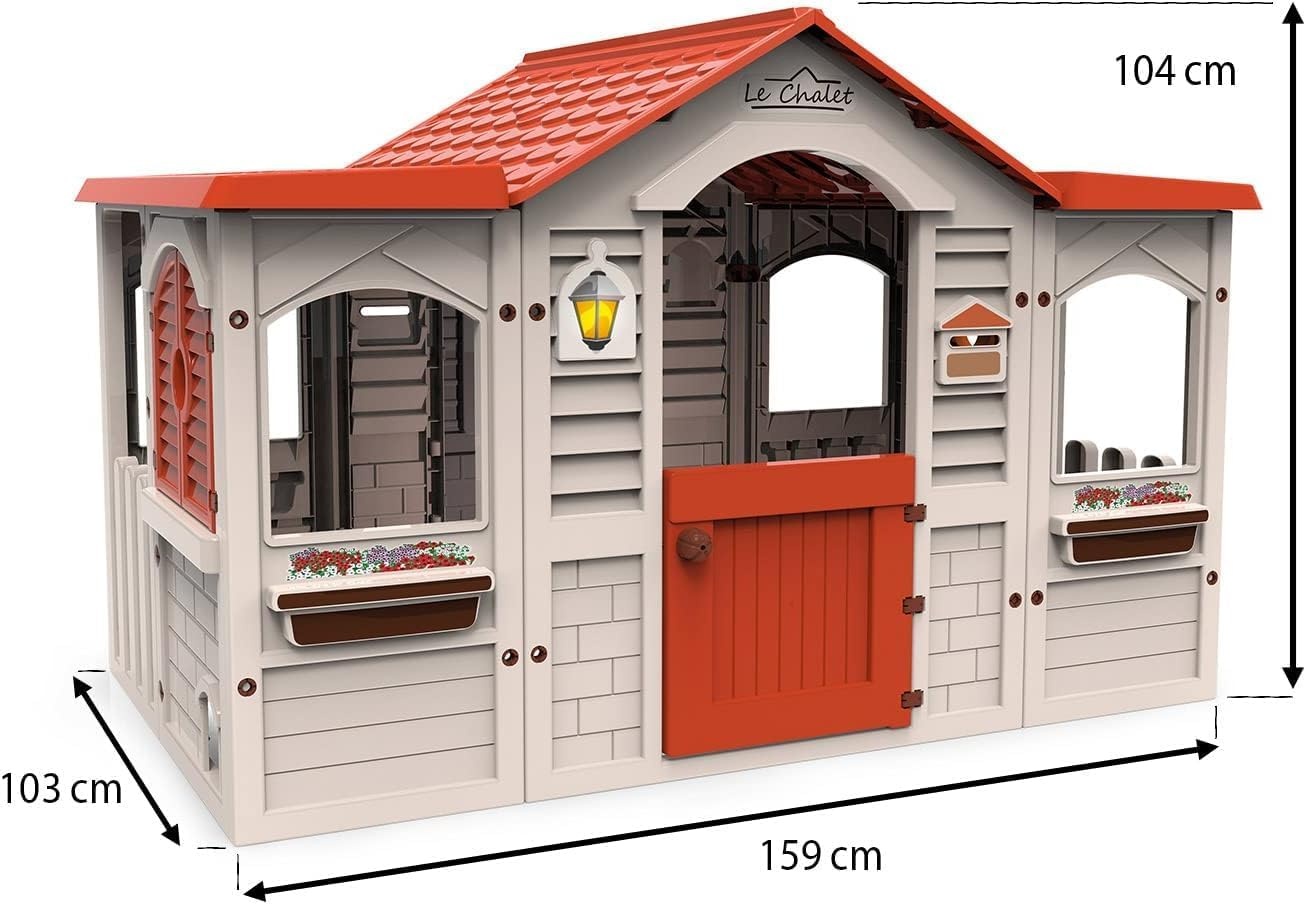 Chicos - Le Chalet Groot Speelhuis voor kinderen voor gebruik binnen en buiten | Bestendig en duurzaam huis | Aanbevolen voor jongens en meisjes vanaf 2 jaar (89650)