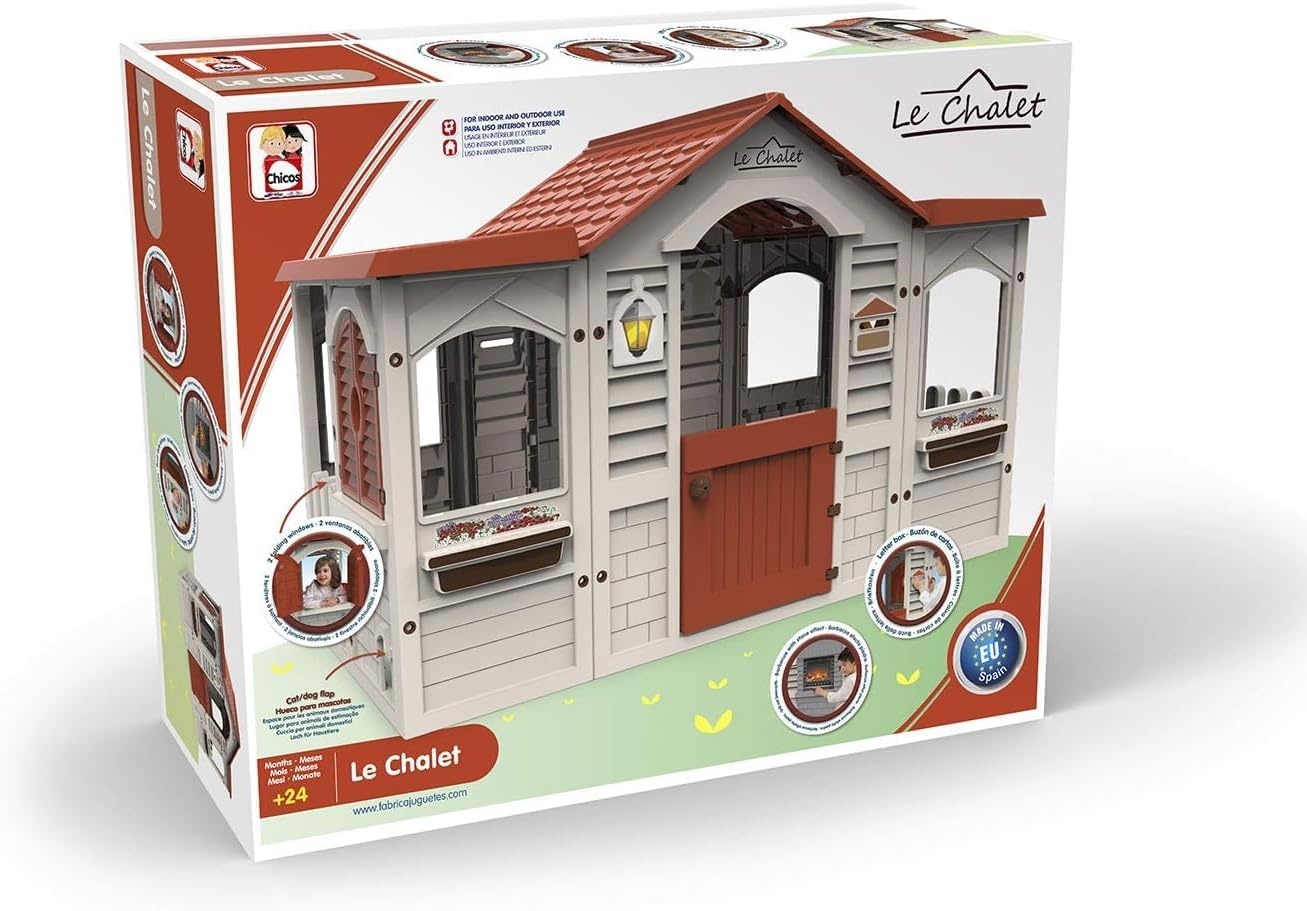 Chicos - Le Chalet Groot Speelhuis voor kinderen voor gebruik binnen en buiten | Bestendig en duurzaam huis | Aanbevolen voor jongens en meisjes vanaf 2 jaar (89650)