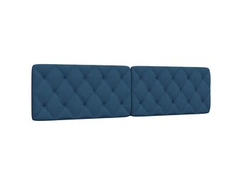 Hoofdbordkussen Blauw Stof 200 cm - 81% Korting
