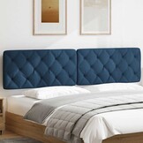Hoofdbordkussen Blauw Stof 200 cm - 81% Korting