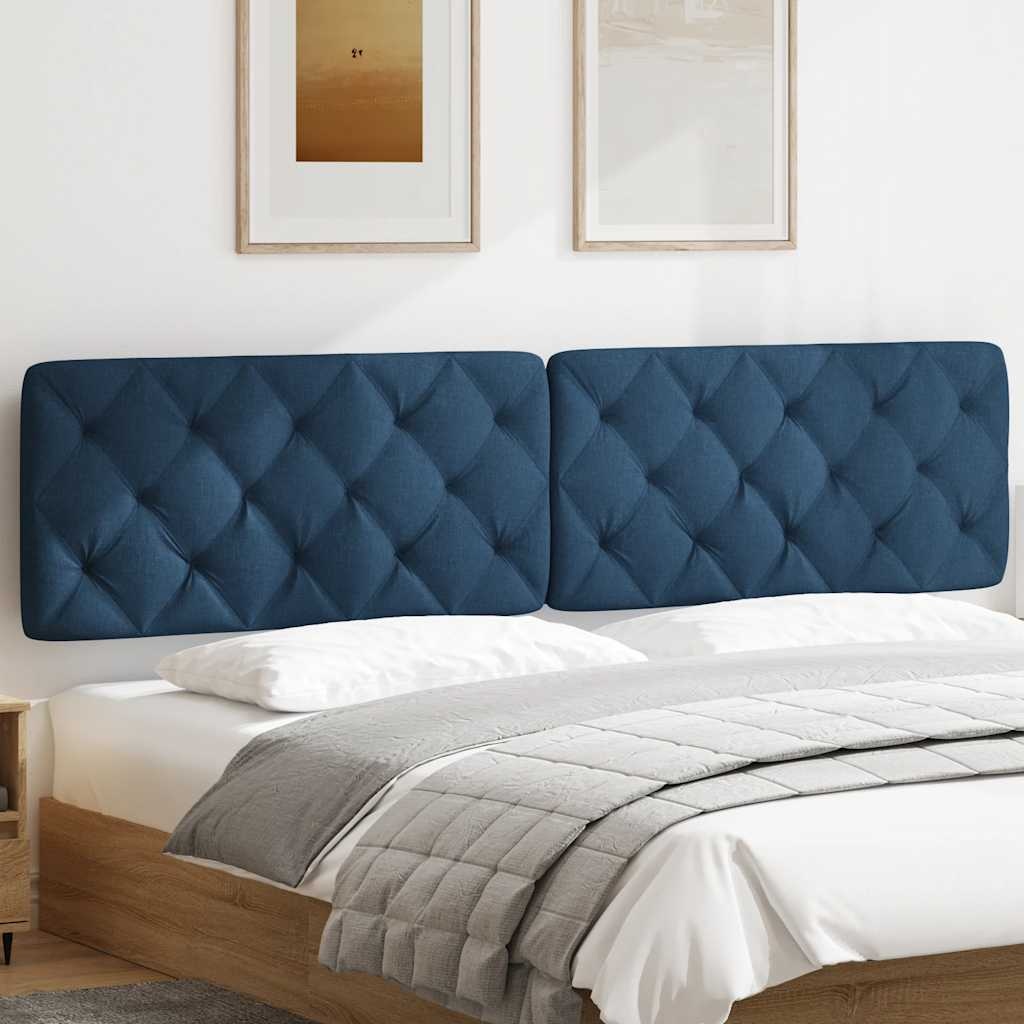 Hoofdbordkussen Blauw Stof 200 cm - 81% Korting