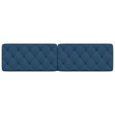 Hoofdbordkussen Blauw Stof 200 cm - 81% Korting