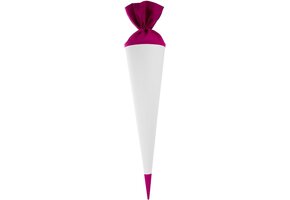 Knutsel Schoolkegel 70cm Wit/Roze - Ontwerp Je Eigen Eerste Schooldag Tas (41% Korting)