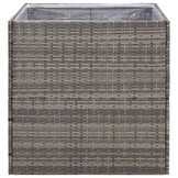 Plantenbak Poly Rattan Grijs 80x80x80 cm - 35% Korting