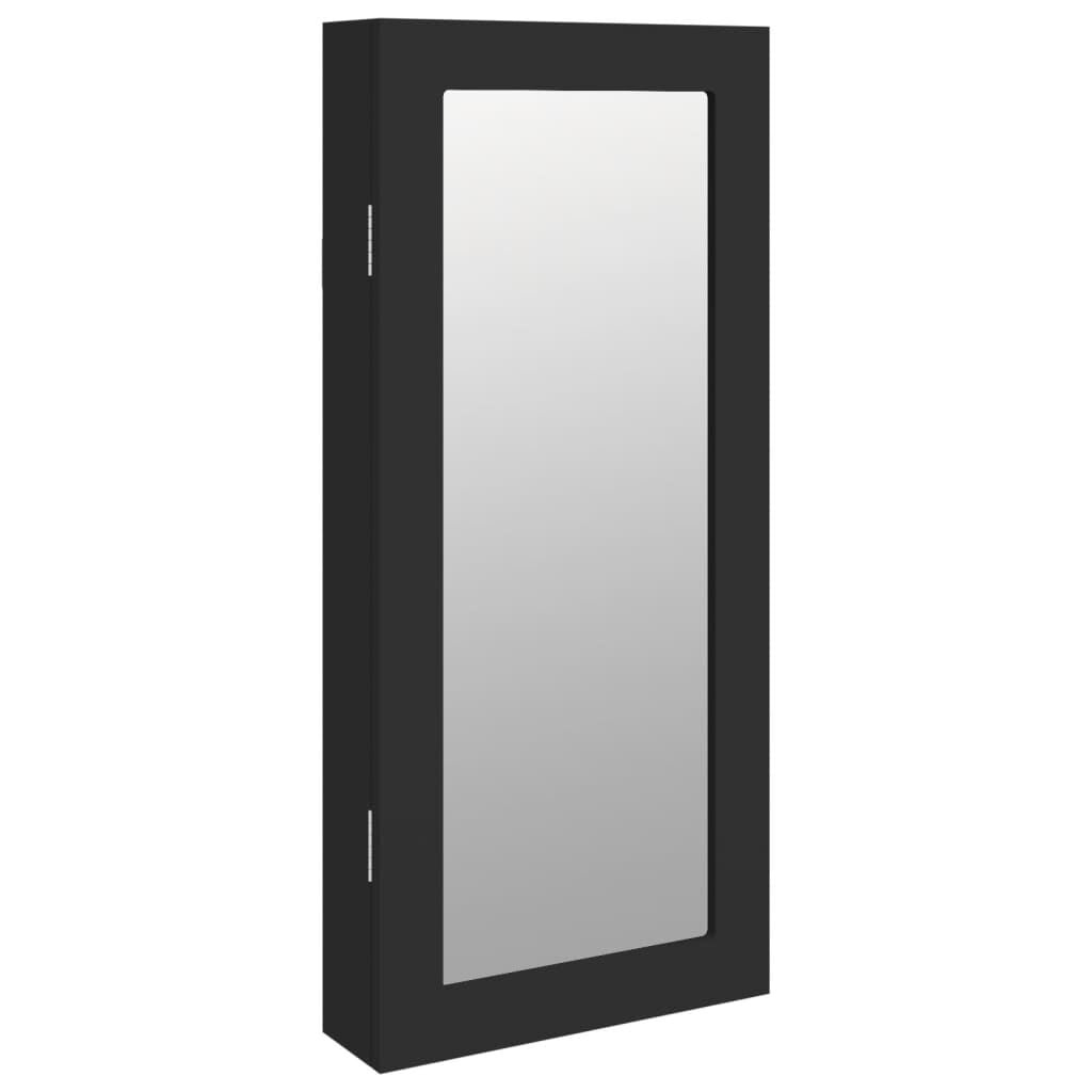 Sieradenkast met spiegel, wandmontage, 30x8.5x67 cm Zwart - 29% Korting