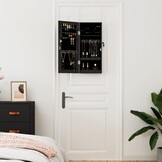 Sieradenkast met spiegel, wandmontage, 30x8.5x67 cm Zwart - 29% Korting