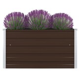 Verhoogde Plantenbak 100x100x45 cm Staal Bruin - 34% Korting