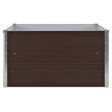 Verhoogde Plantenbak 100x100x45 cm Staal Bruin - 34% Korting